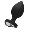 Ouch! Plug Bijou Anal silicone Heart Noir 8 x 4 cm